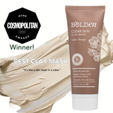 Tube of Bolden Clear Skin Clay Mask with Cosmopolitan Award text on a white background