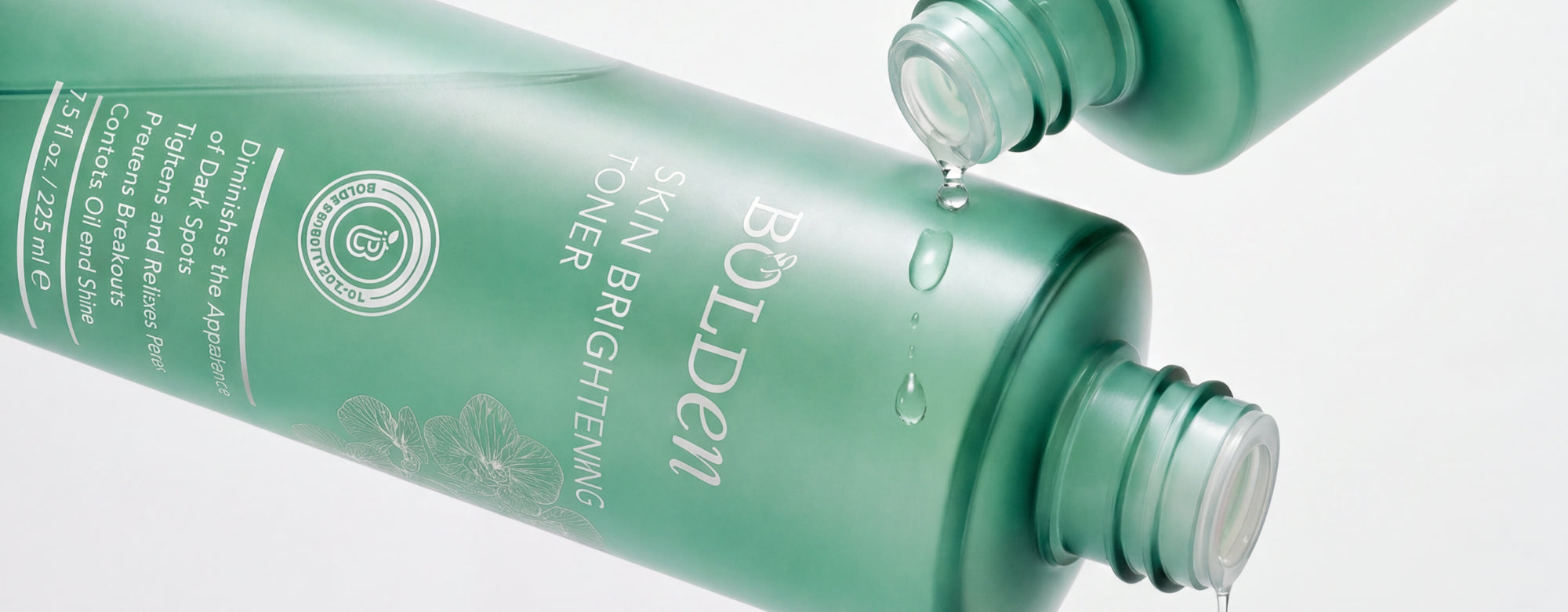 Blog banner showing close up image of Bolden Brightening Toner