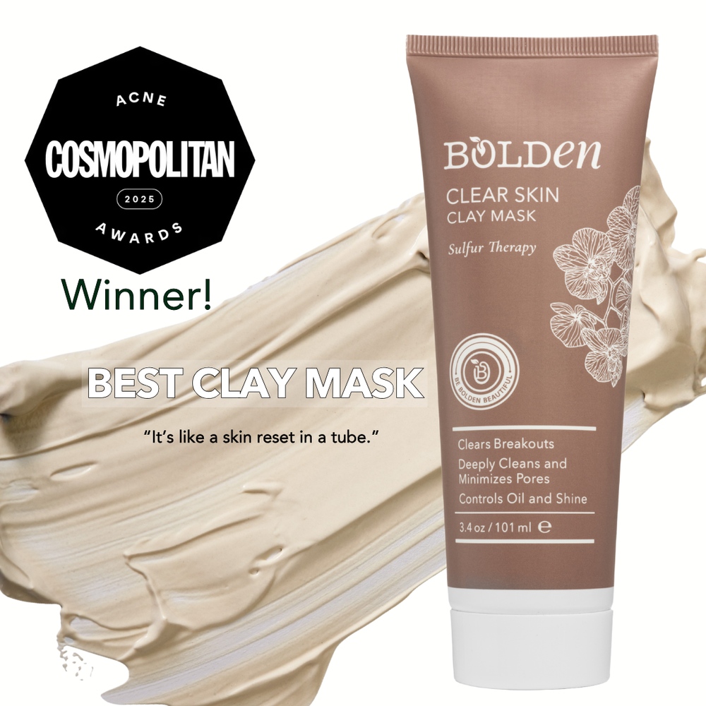 Bolden Clay Mask | Sulfur & Willow Bark Acne Treatment for Clear